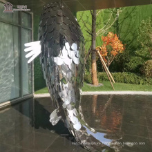 Decoration Animal Metal Large Size Stainless Steel Fish Statue For Garden